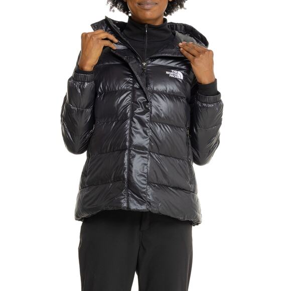 The North Face Women's Black Shine 600 Fill Hydrenalite Down Midi Jacket XXL NEW